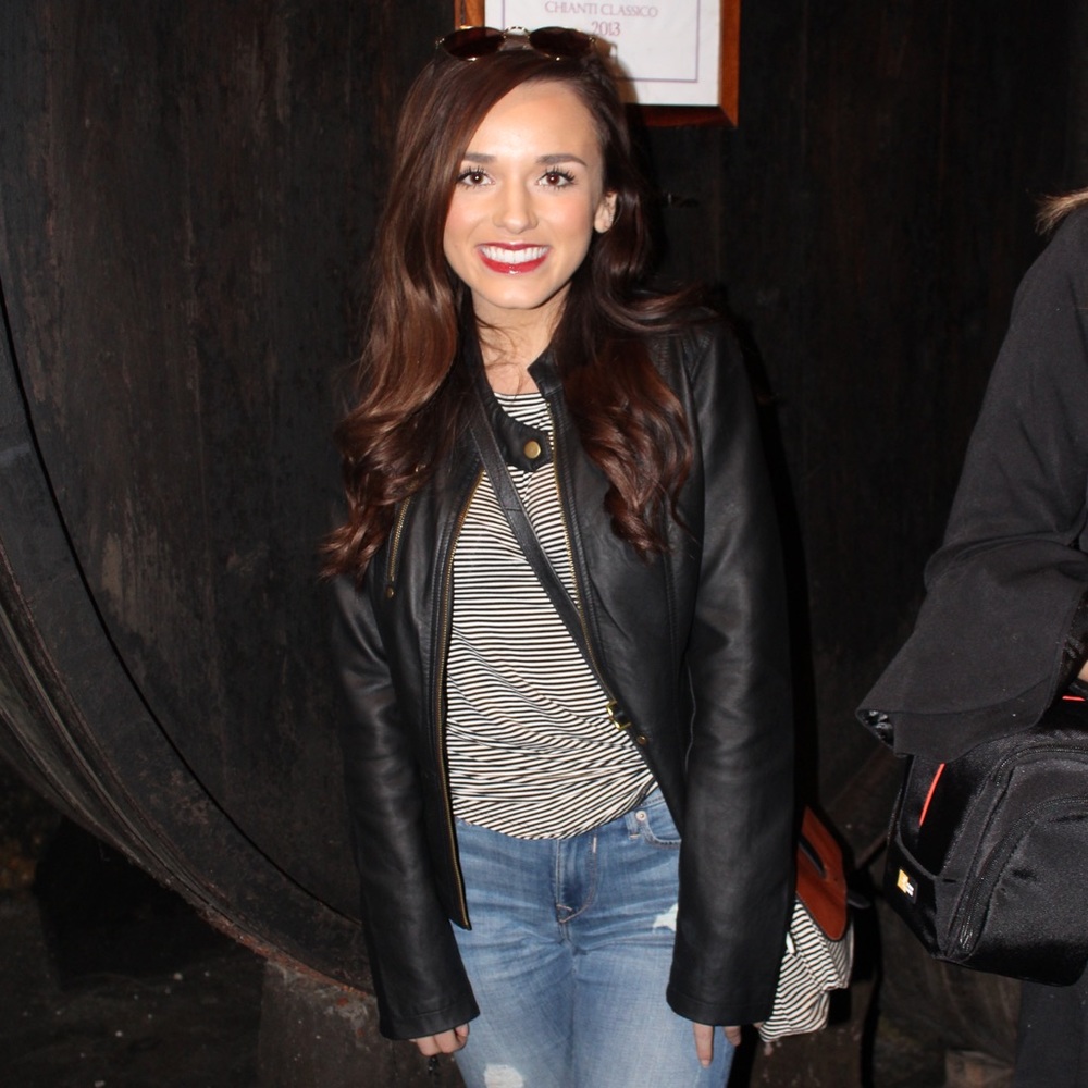 Black leather jacket